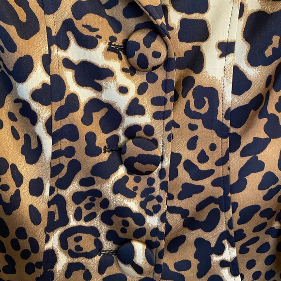 CACHE’ Leopard Print Trench Coat - Picture 4 of 6
